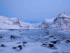 Snowy and icy landscape in the Arctic