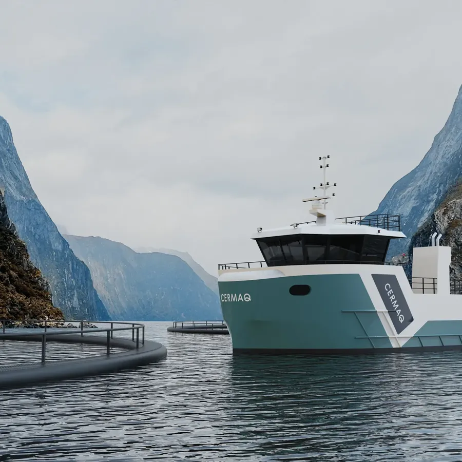 Sletta Verft leverer utslippsfri servicebåt til Cermaq Norway