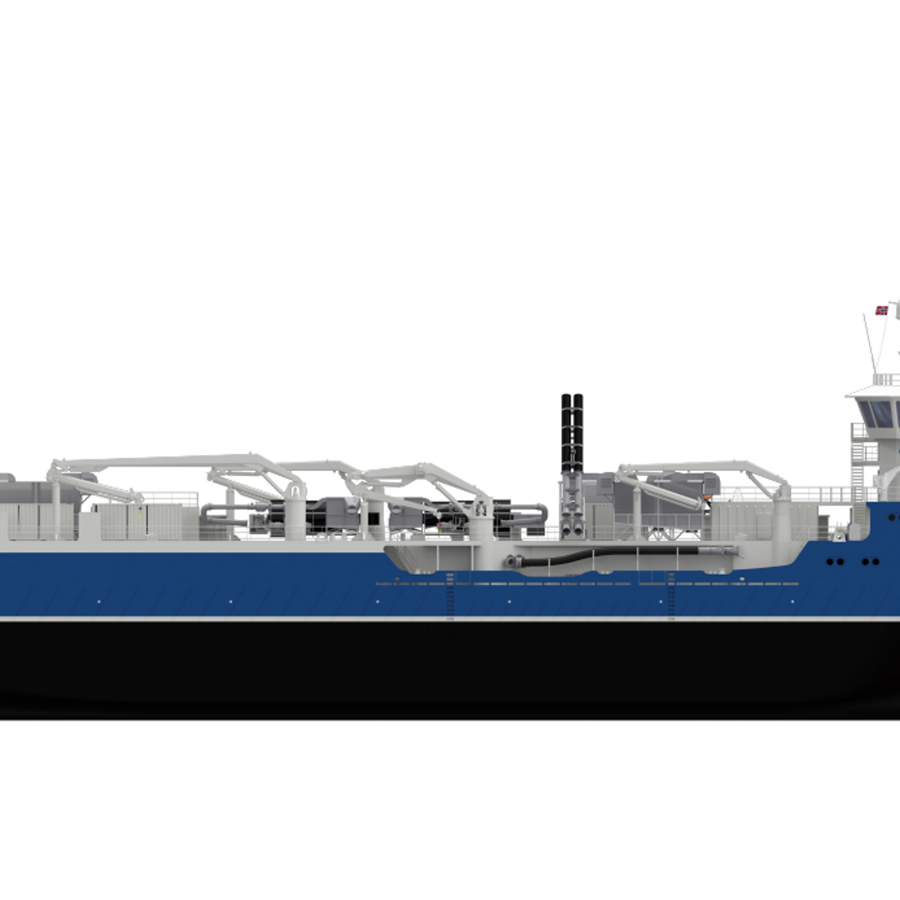 Illustrasjonen av båten er laget av HAV Design